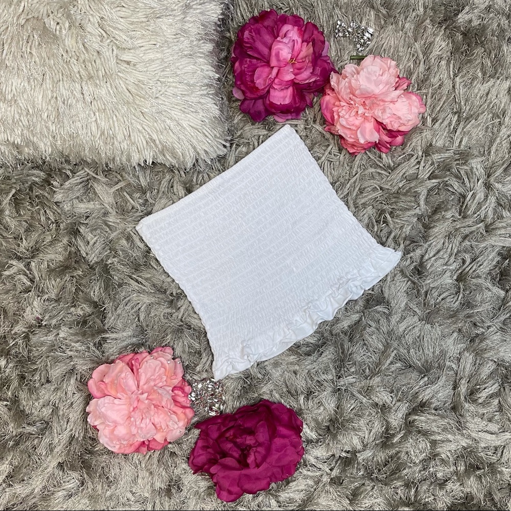 Cotton On Smocked Strapless Top Women size S